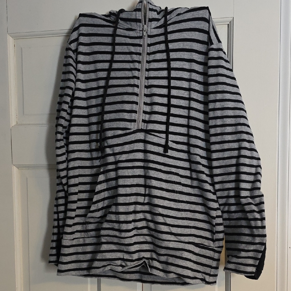Striped Gray and Black Sweater